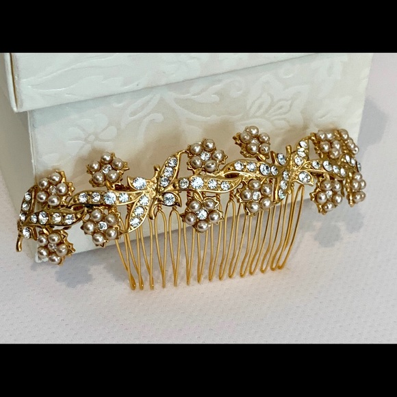 custom rhinestone pearl wedding hair accessory - Picture 11 of 15